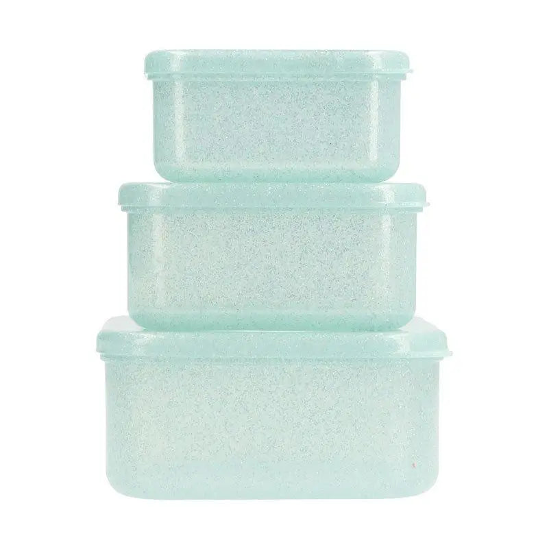 Lunch Box set - Bleu à paillettes