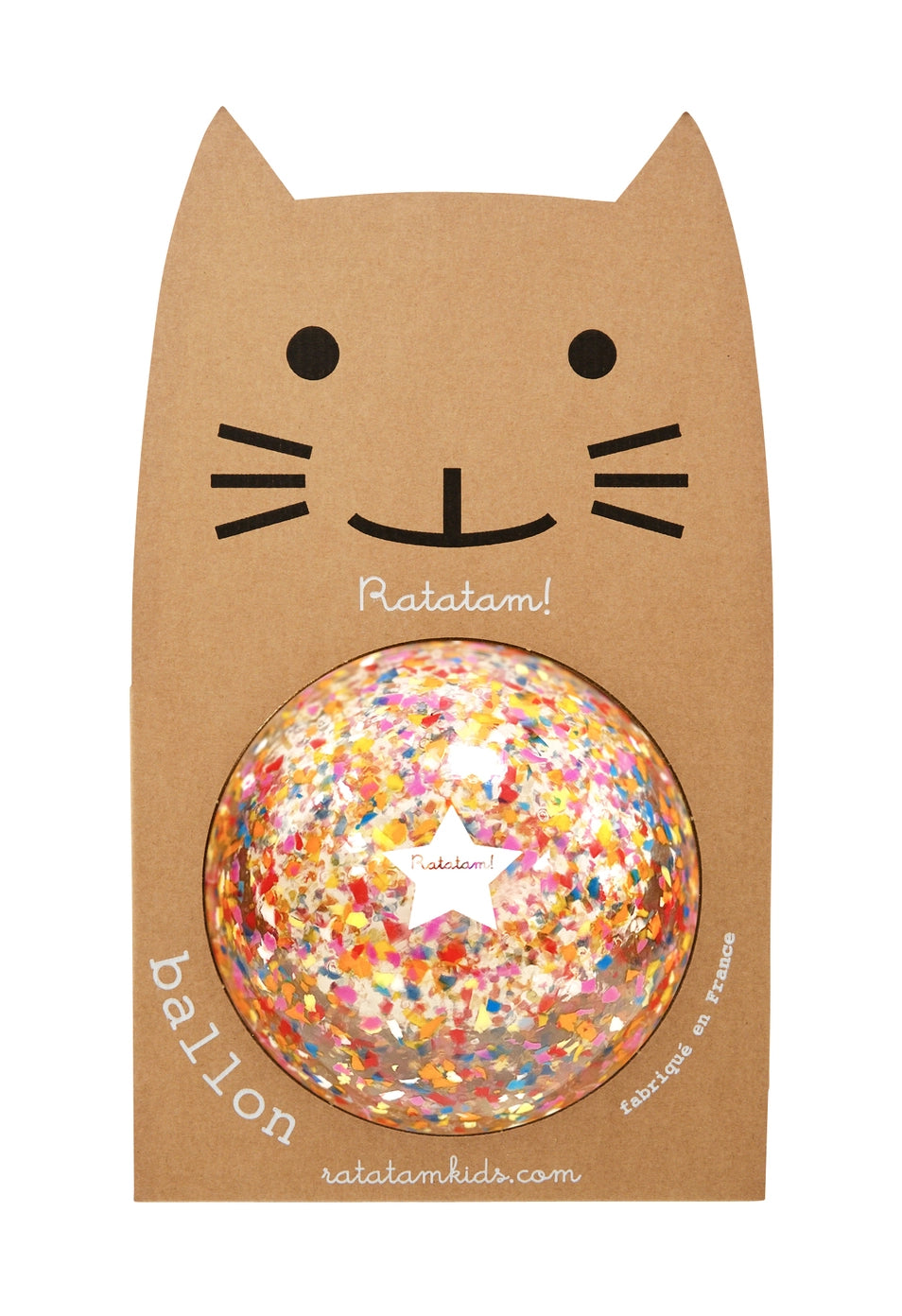 Ballon confetti recyclé 22 cm