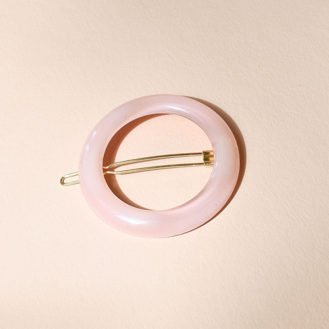 Barrette Ronde BACHCA – Rose Dragée