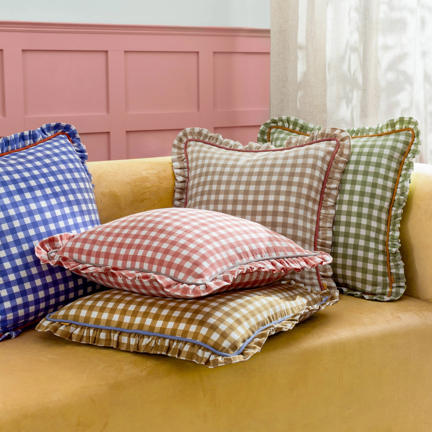 Coussin carre 45 x 45 cm - Passepoilé Maud