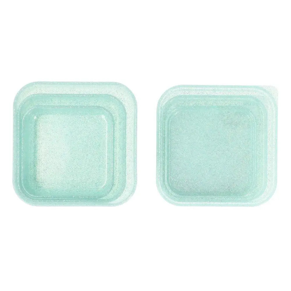 Lunch Box set - Bleu à paillettes