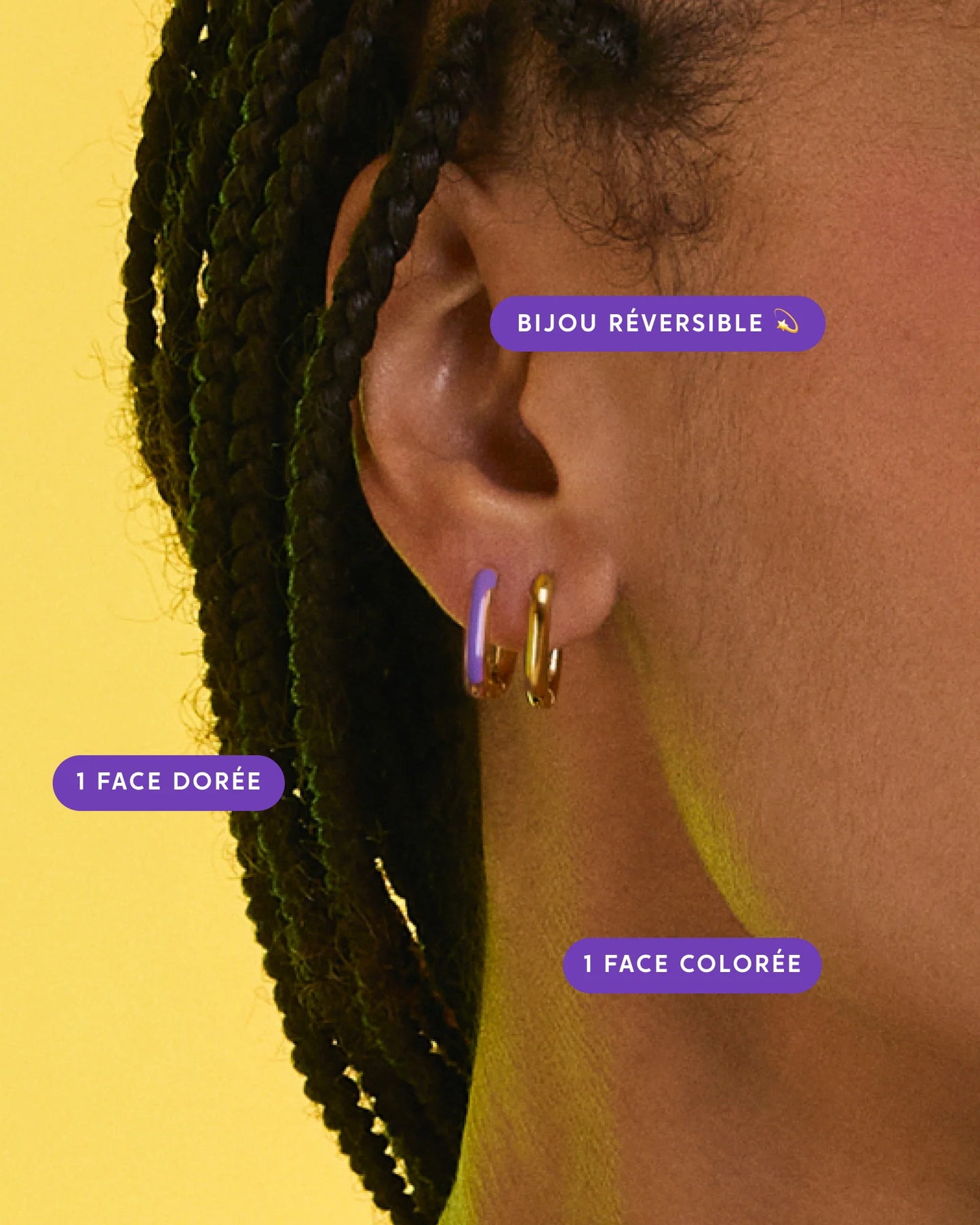 Bougie Bijou Néon Boucles d'Oreilles - Ultra Myrtille