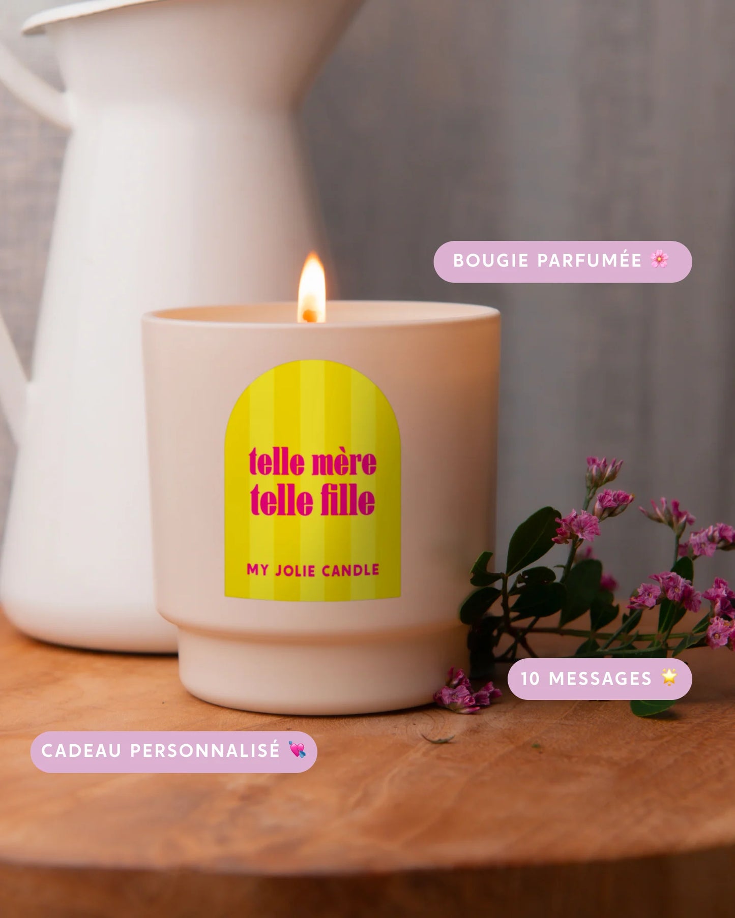 Bougie Parfumée à messages - Telle Mère Telle Fille