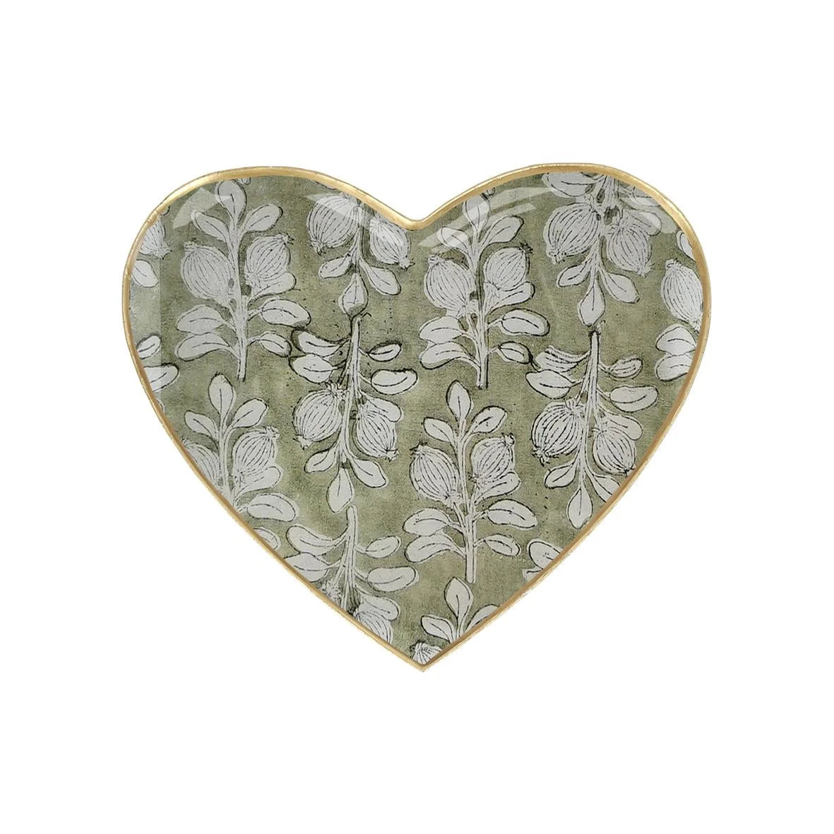 Plateau Metal Coeur - Alhambra Olive