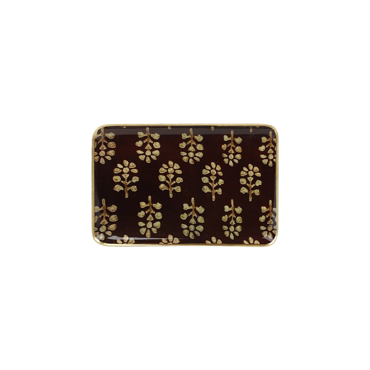 Plateau Metal 15 cm x 25cm - Acajou
