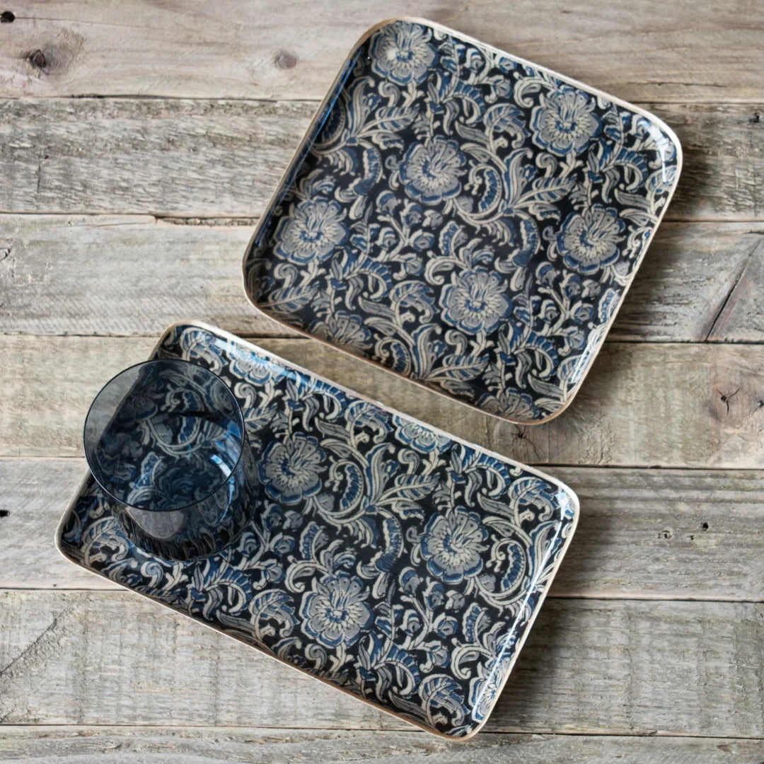 Plateau Metal 15 cm x 25cm - Kalamkari