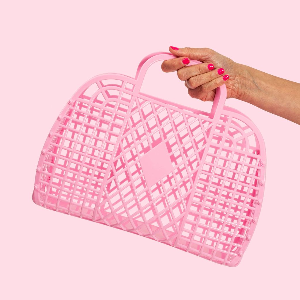 Large Retro Basket - Rose