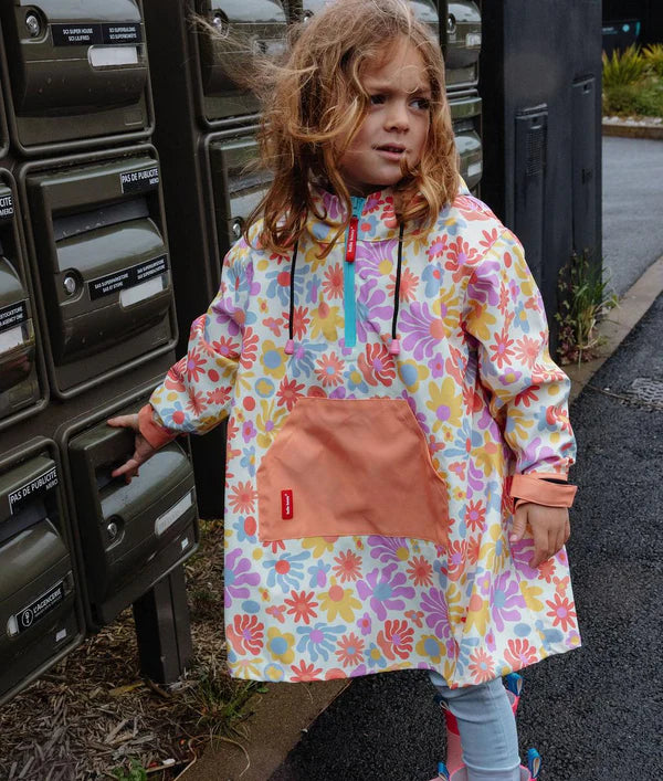 Poncho de pluie Retro Flowers