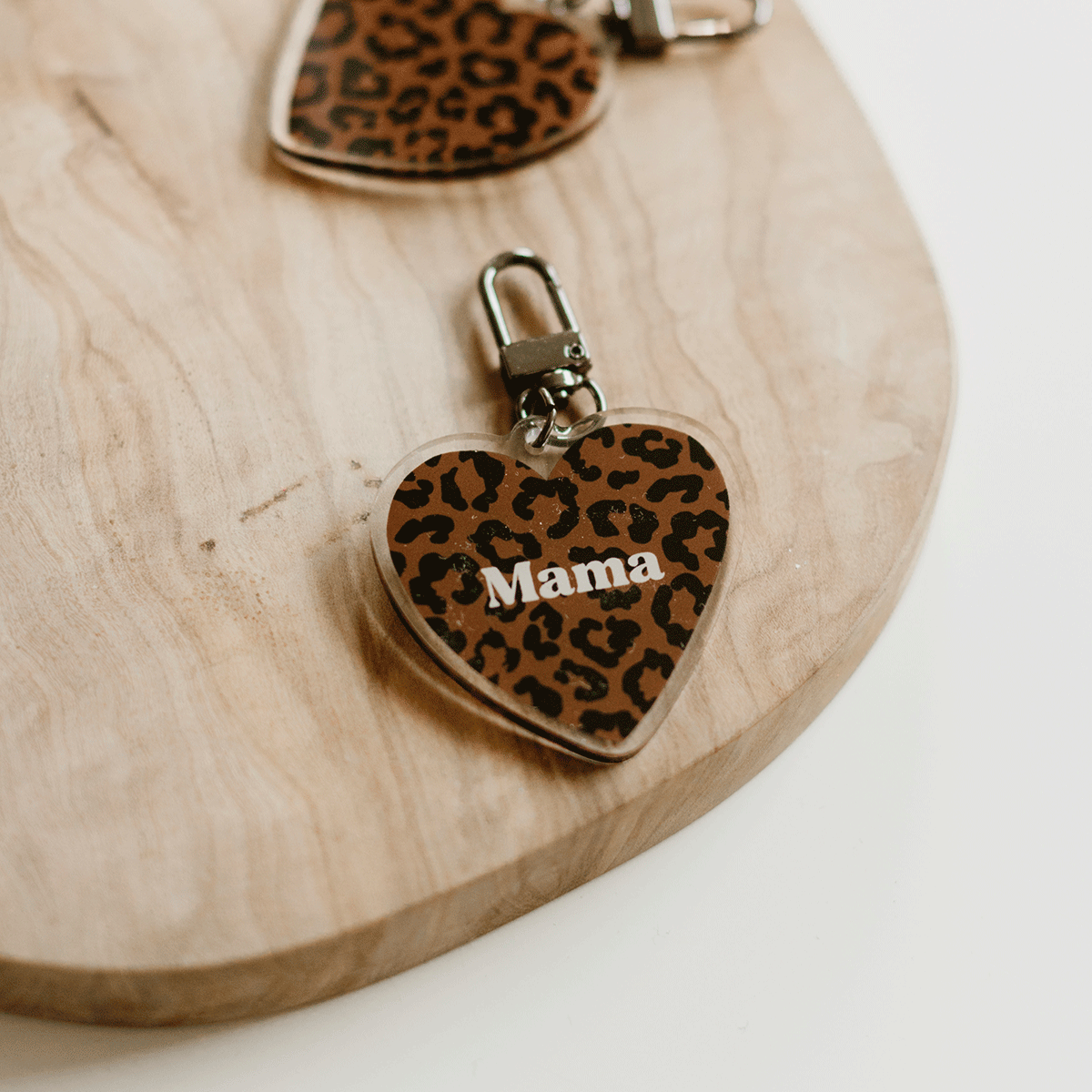 Porte-clé Léopard marron foncé - Mama