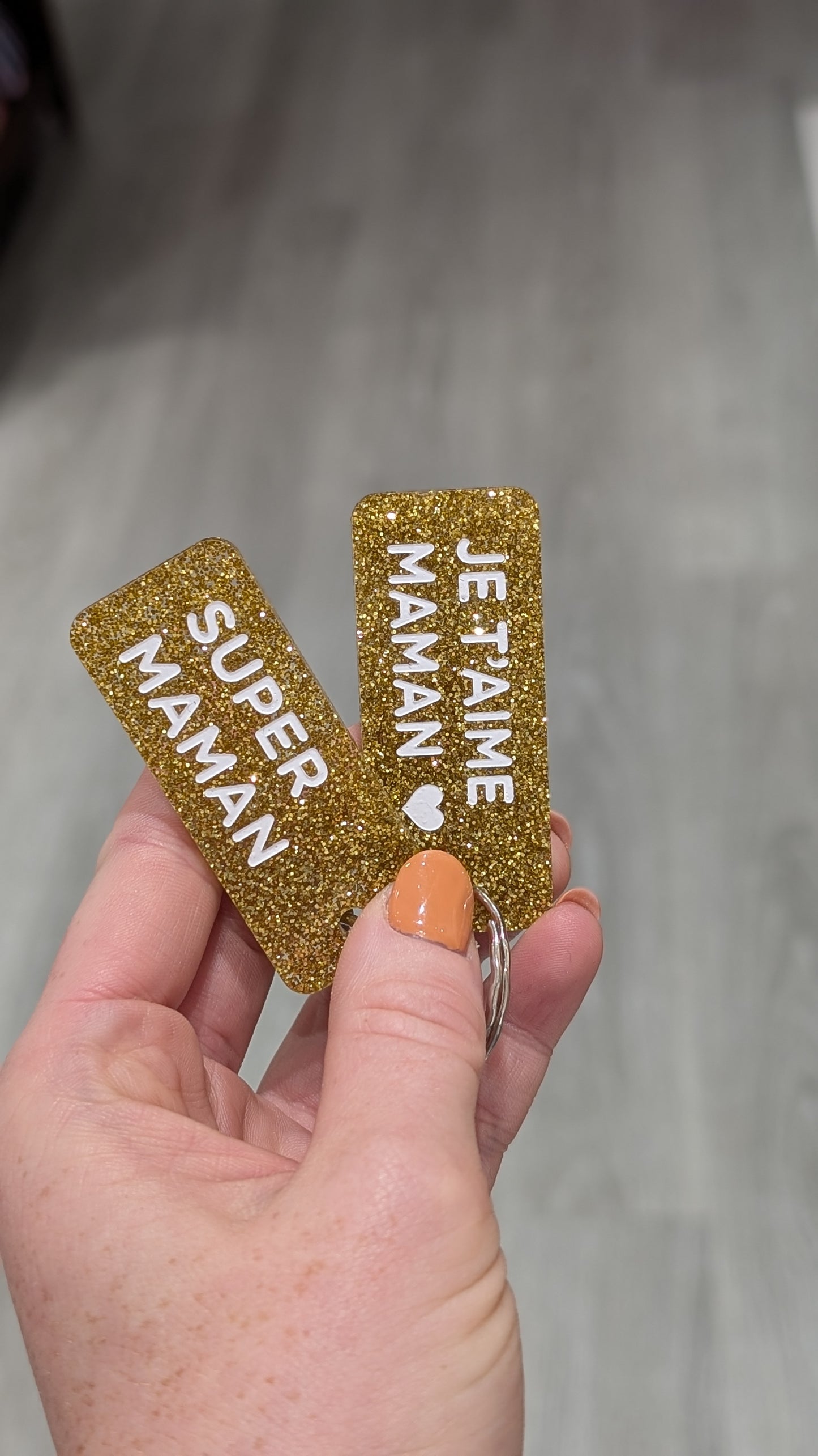 Porte-clés à Paillettes - Maman