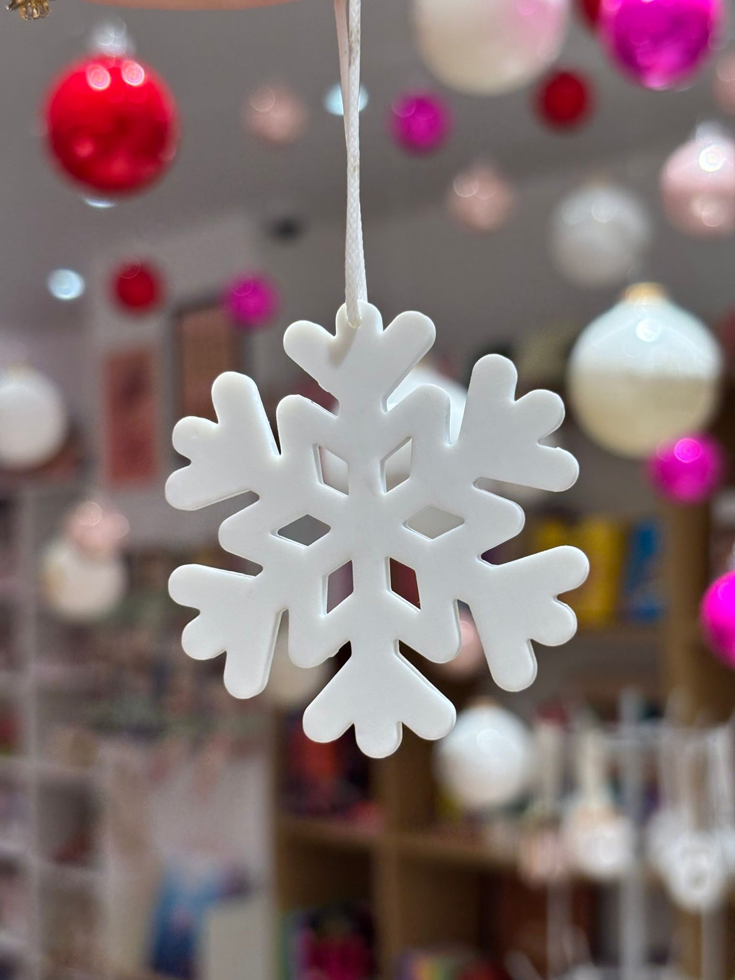 Pendentif en Porcelaine - Flocon de Neige