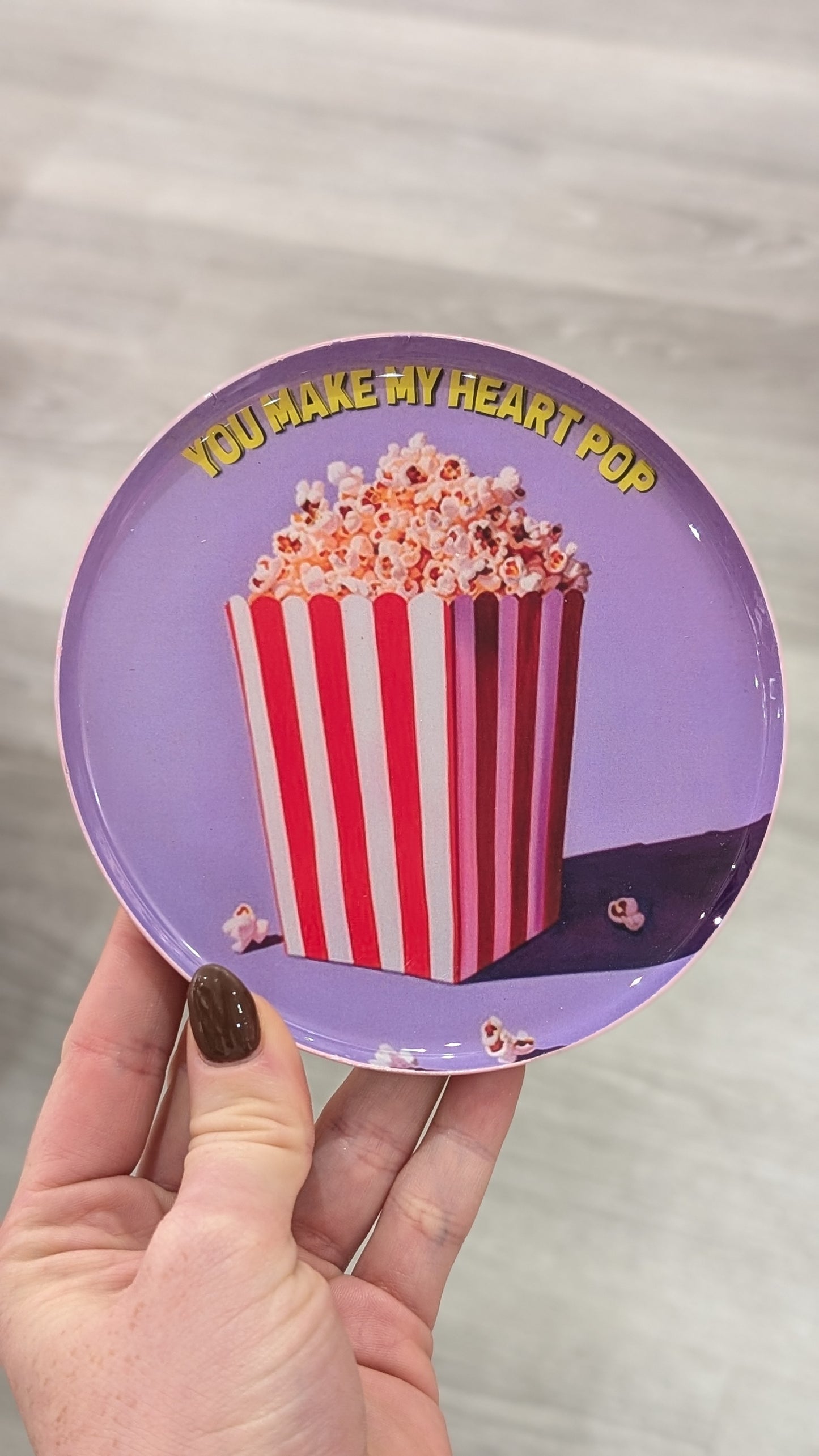 Mini plateau rond - Popcorn