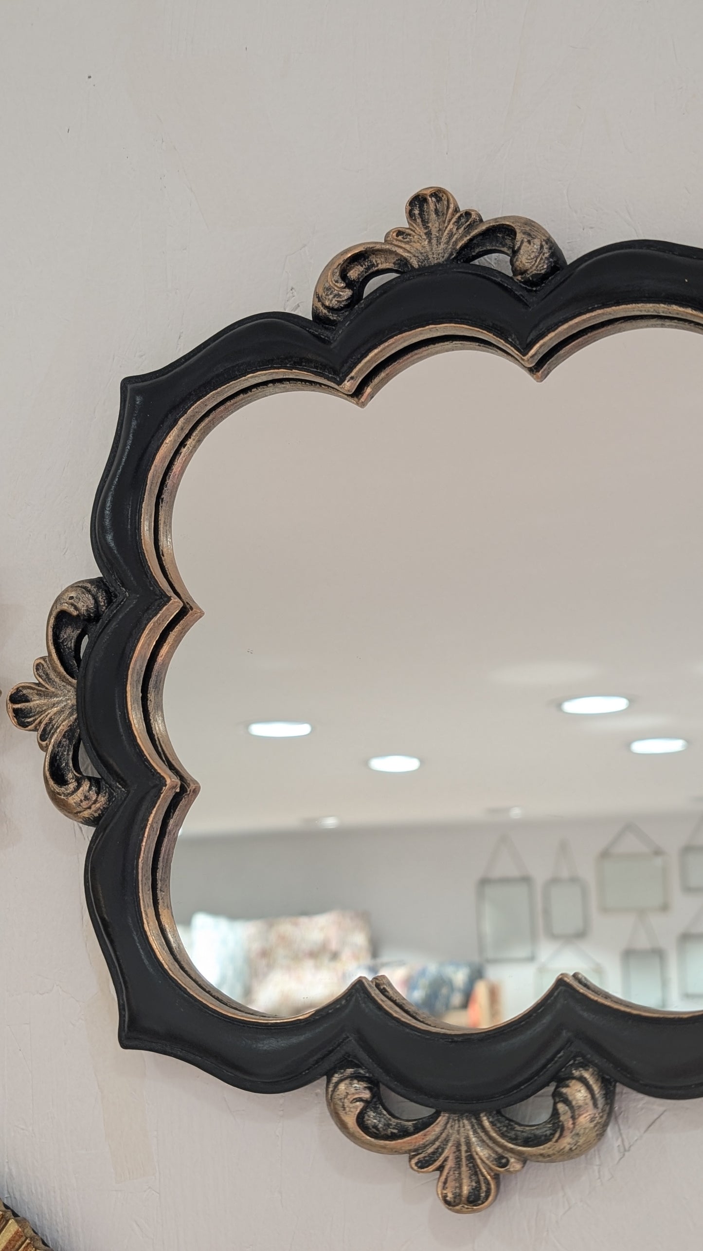 Miroir Arabesque - noir & doré