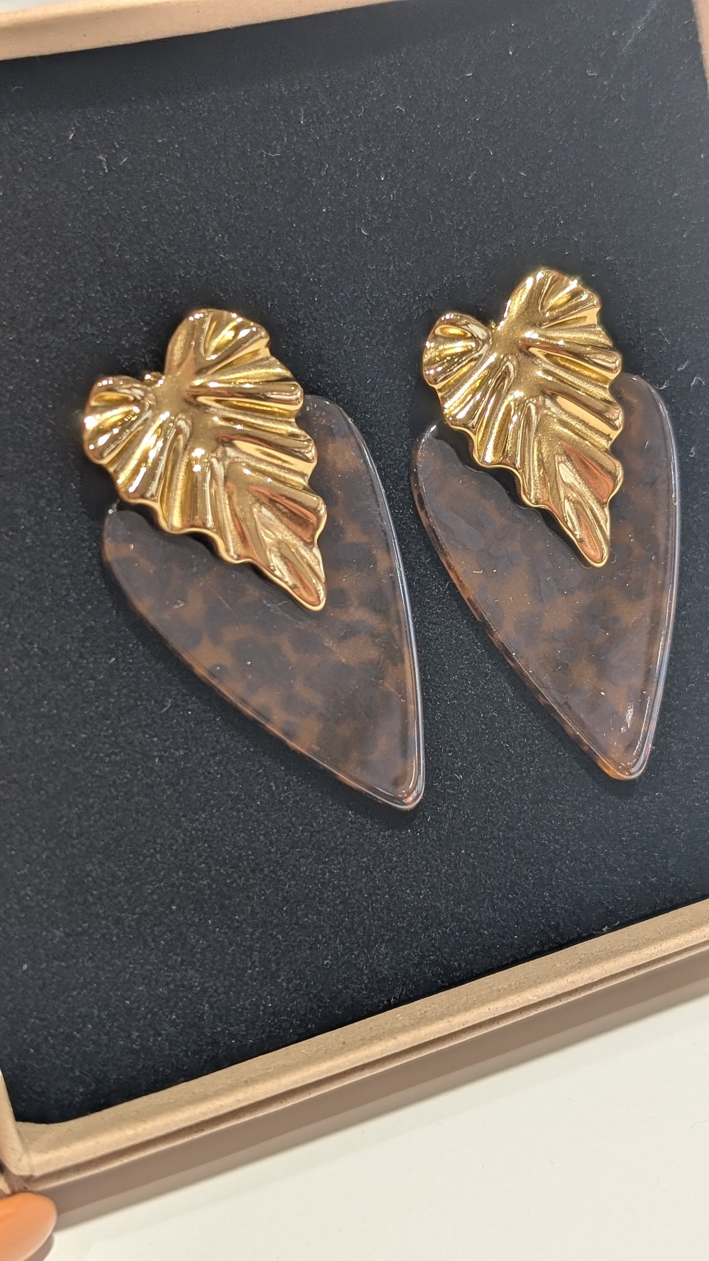 Boucles d'oreilles - Coeur Léopard