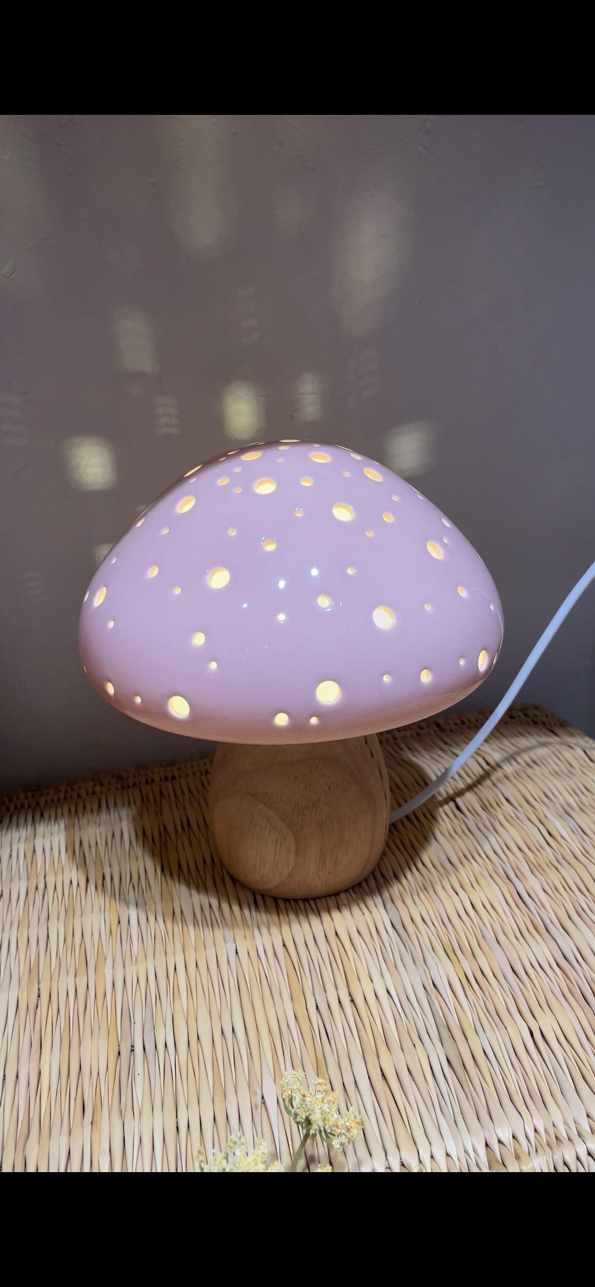 Lampe en porcelaine | Édition limitée - Champignon rose