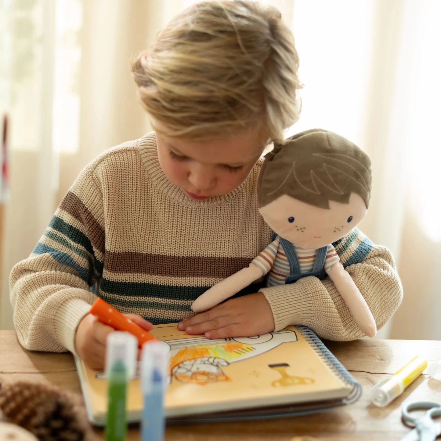 Set de feutres Little Dutch – Couleurs vibrantes & tenue parfaite pour les petites mains - Jim