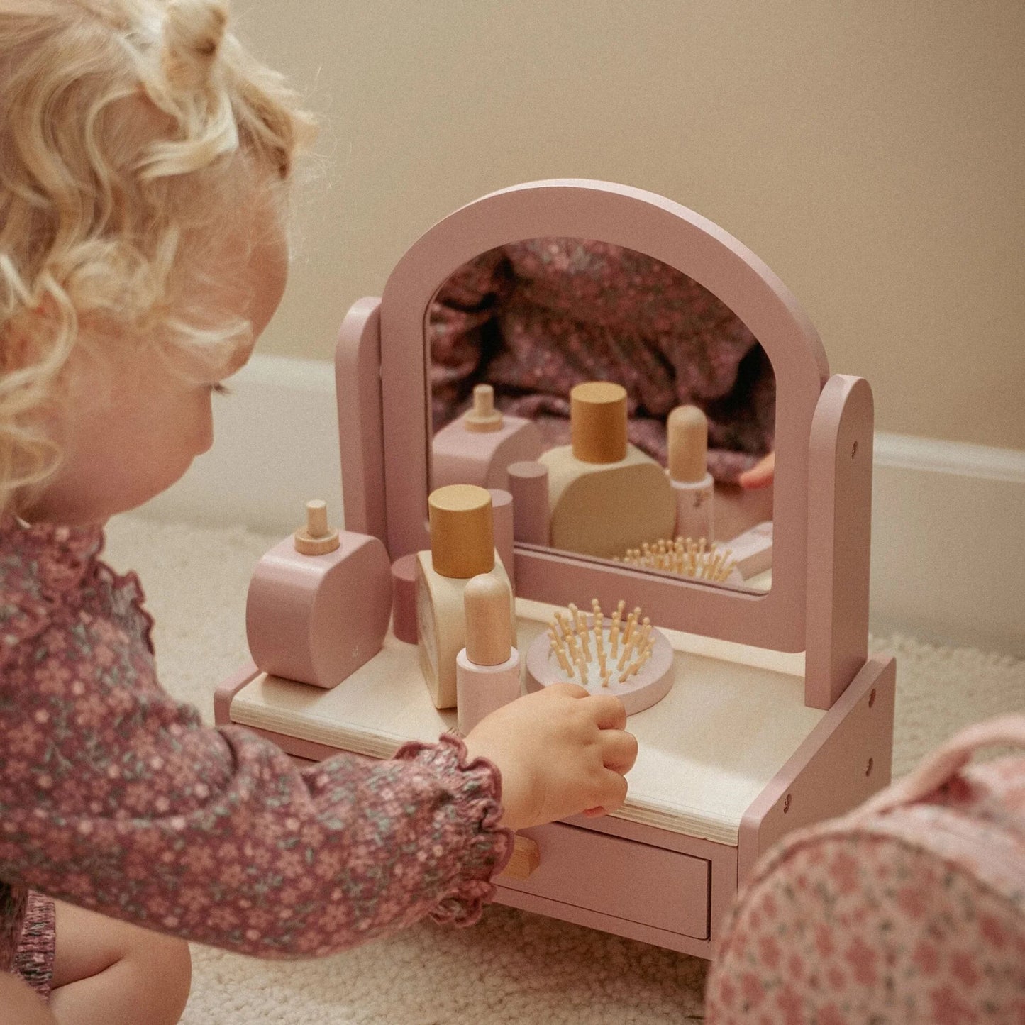 Petite coiffeuse en bois Little Dutch – Le coin beauté rêvé des enfants