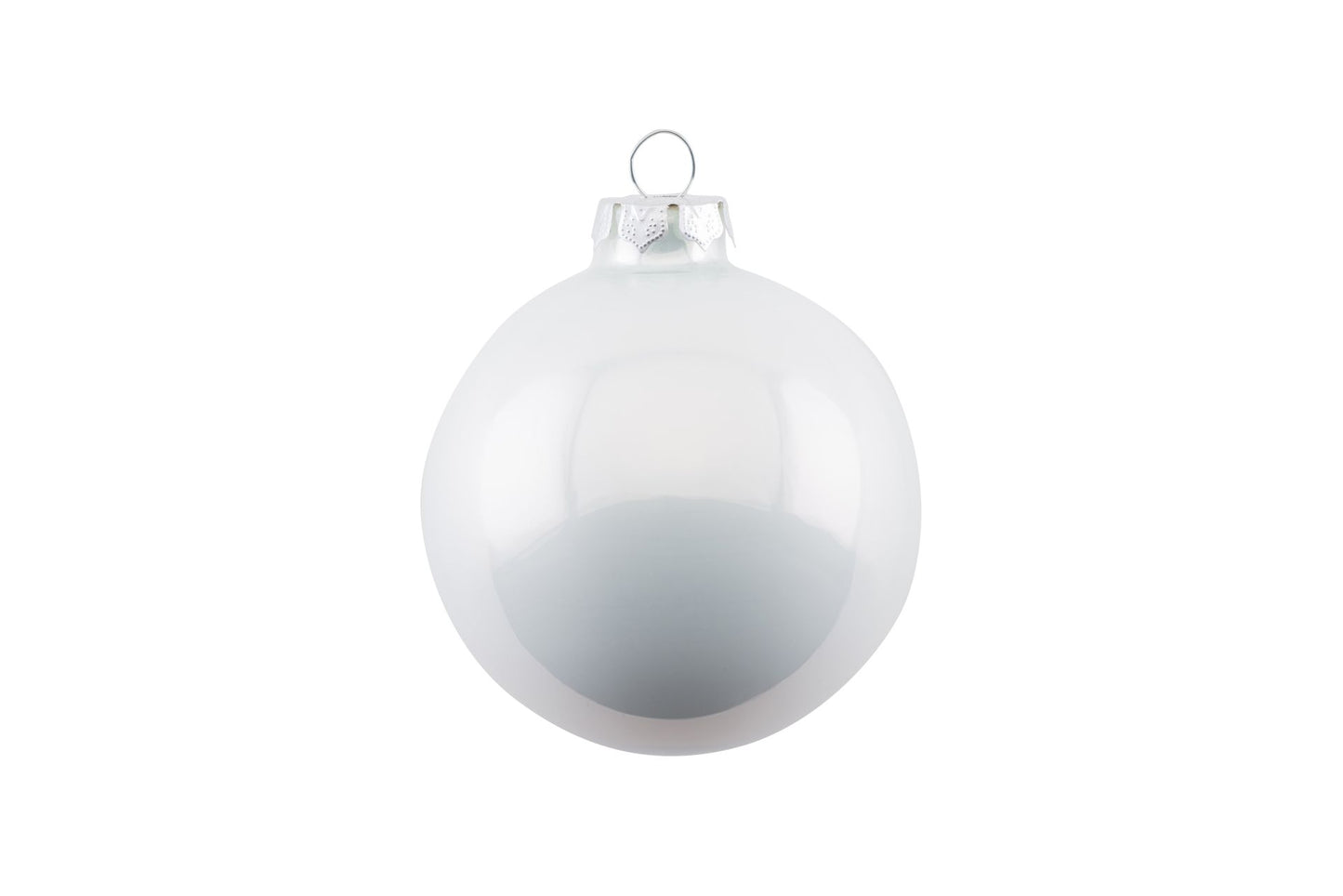 Boule de Noël Opal 6 cm - Blanc