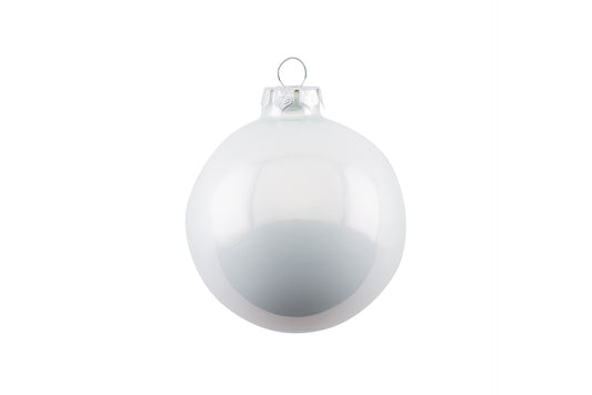 Boule de Noël Opal 6 cm - Blanc