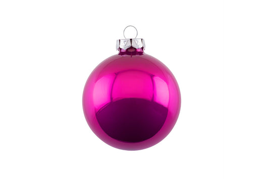 Boule de Noël Opal 6 cm - Fushia