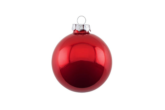 Boule de Noël Opal 6 cm - Rouge
