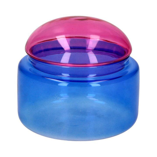 Pot en verre - Bleu