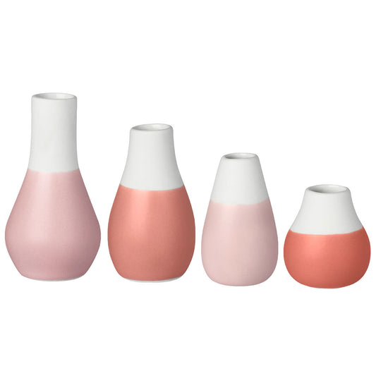 Lot de 4 mini vases - Rose