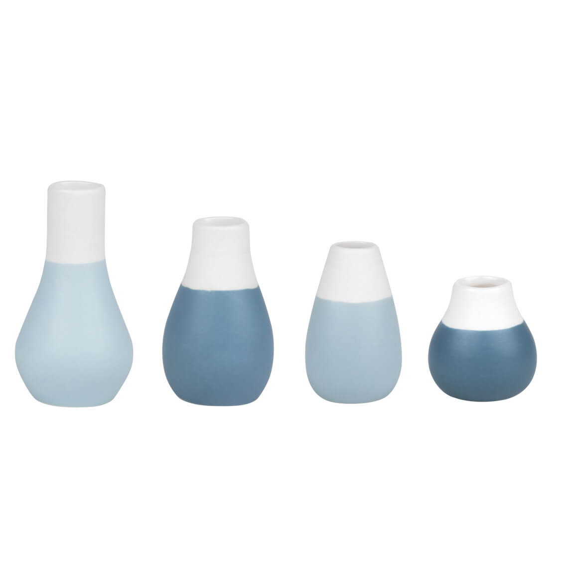 Lot de 4 mini vases - Bleu