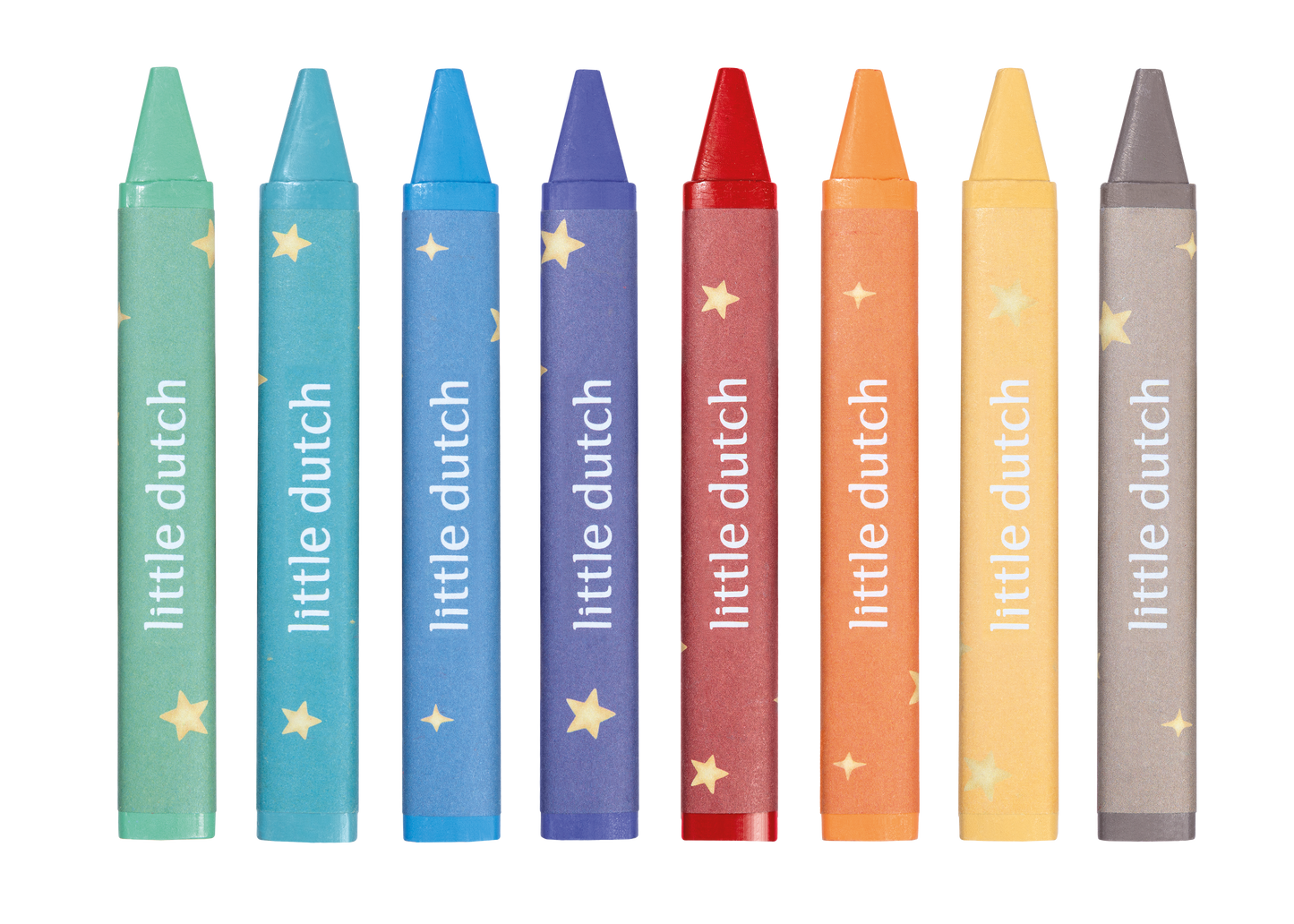 Crayons de cire Little Dutch – Set de 8 couleurs douces - Jim