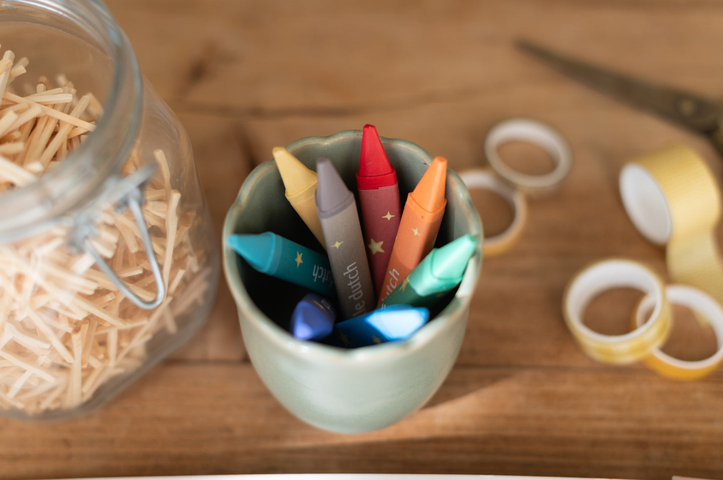 Crayons de cire Little Dutch – Set de 8 couleurs douces - Jim