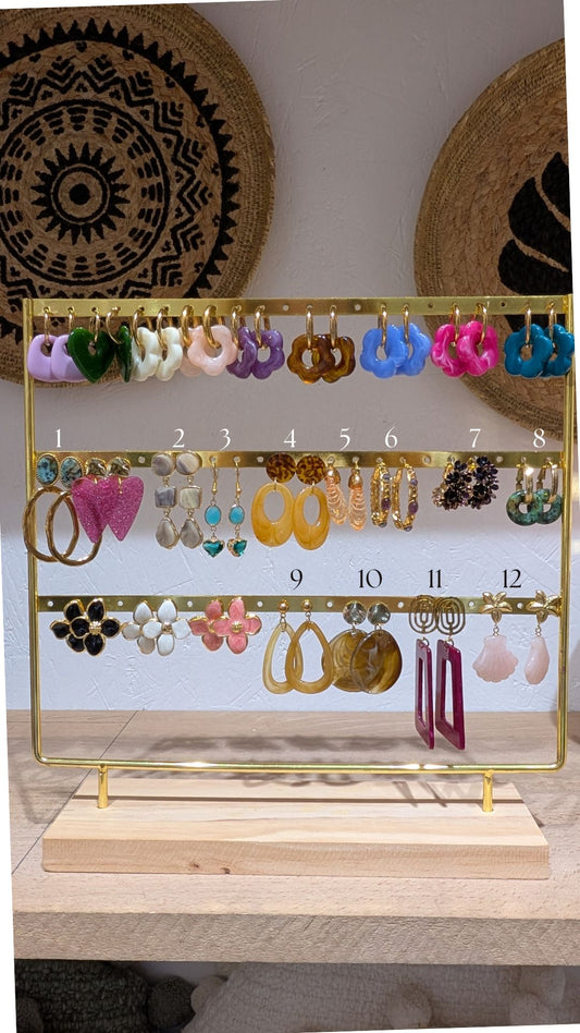 Boucles d’oreilles de couleur en acier inoxydable – Élégantes et résistantes