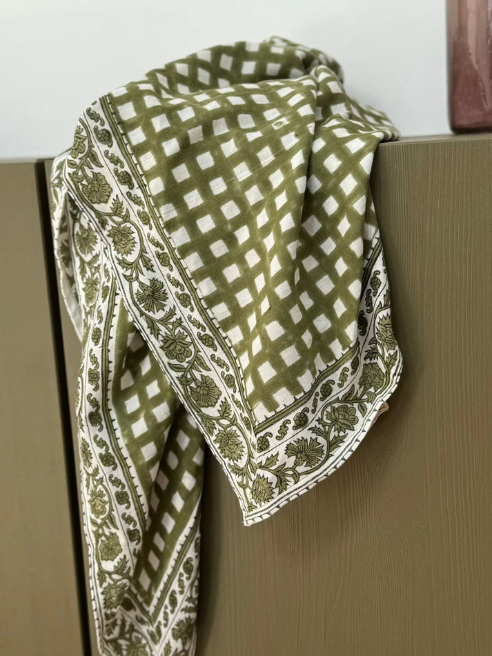Foulard en coton – 100 % coton – Deux tailles disponibles - Ysé Khaki