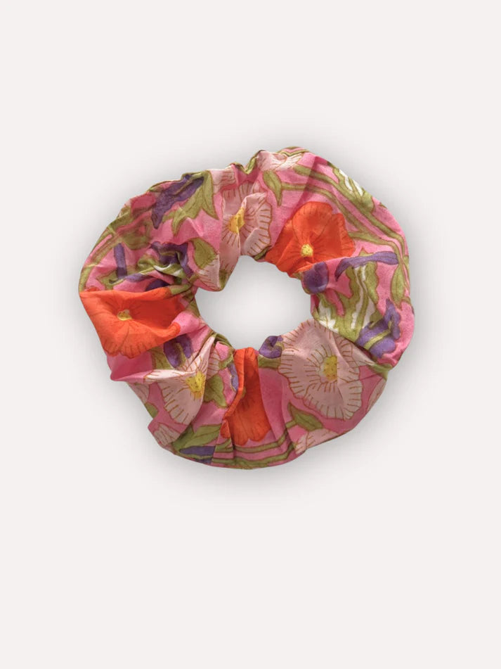 Chouchou scrunchie pour cheveux en tissu indien