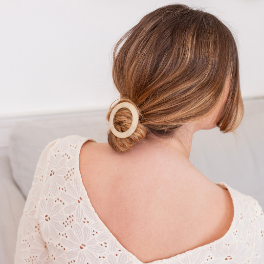 Barrette Ronde BACHCA – Ivoire