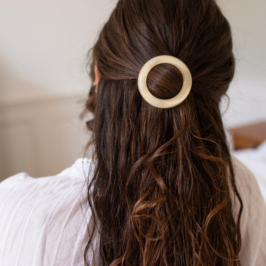 Barrette Ronde BACHCA – Ivoire