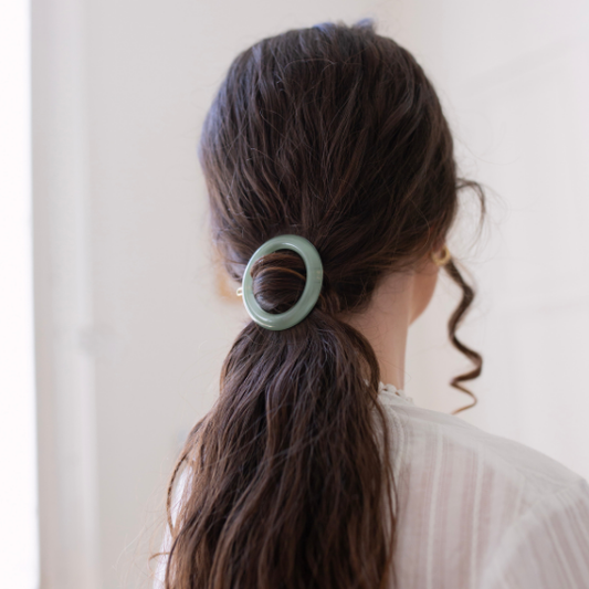 Barrette Ronde BACHCA – Vert d'Eau