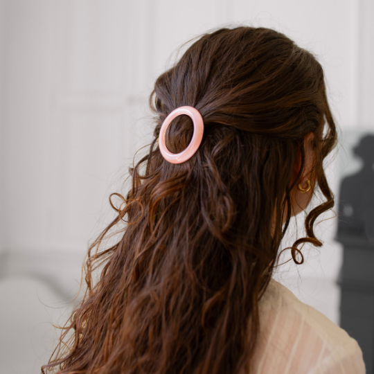 Barrette Ronde BACHCA – Rose Dragée