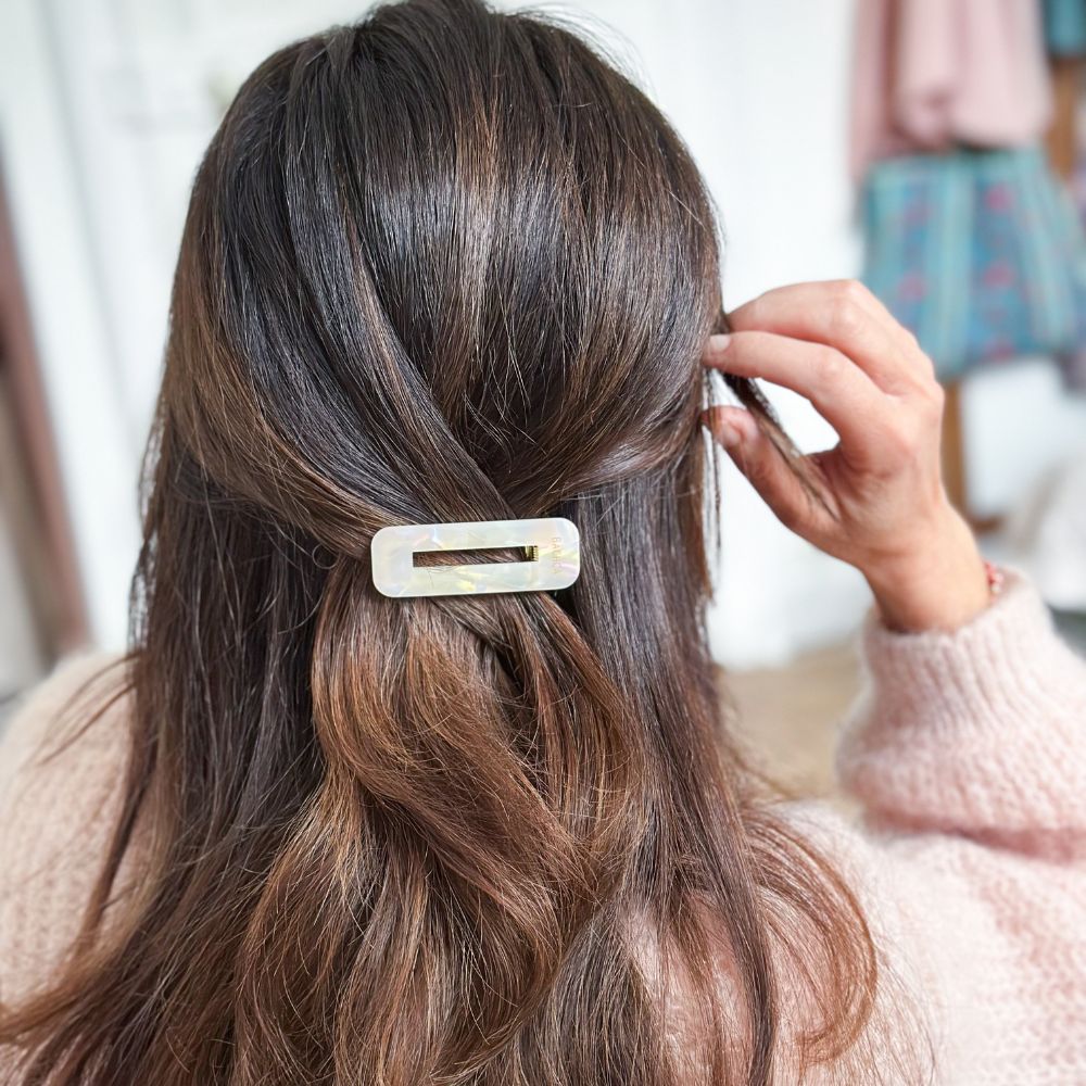 Barrette Rectangulaire BACHCA – Nacre