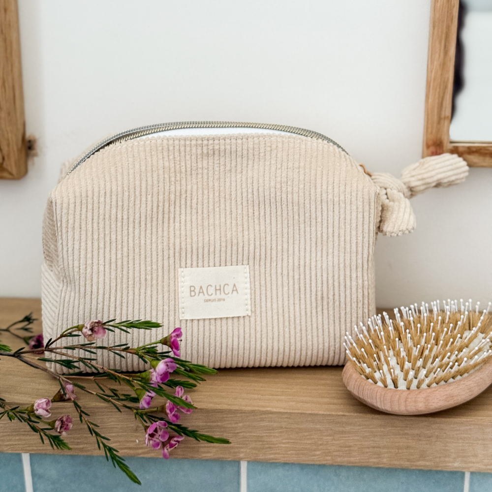 Trousse à Maquillage BACHCA – Velours Côtelé