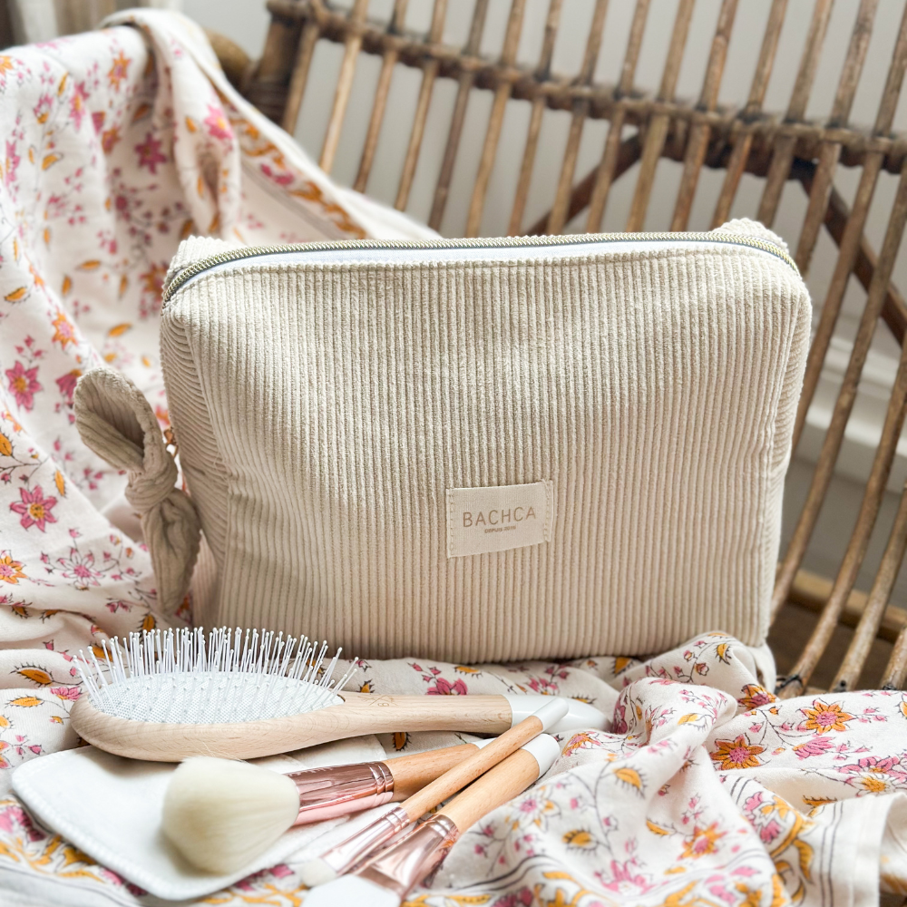 Trousse à Maquillage BACHCA – Velours Côtelé