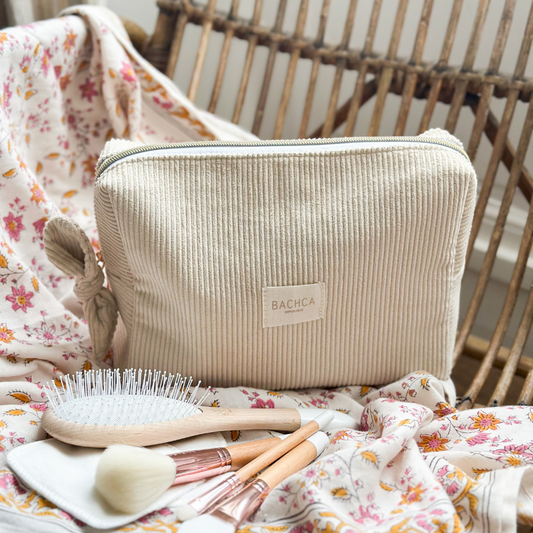Trousse à Maquillage BACHCA – Velours Côtelé