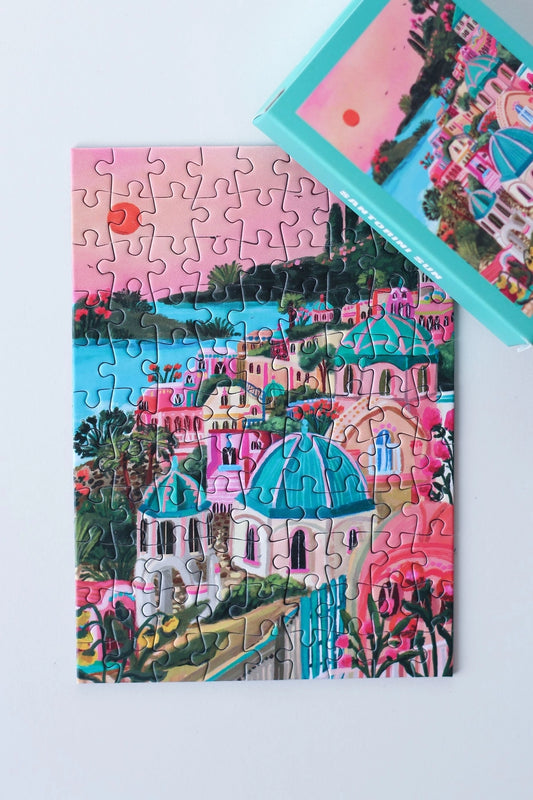 Mini Puzzle 99 pièces - Santorini Sun