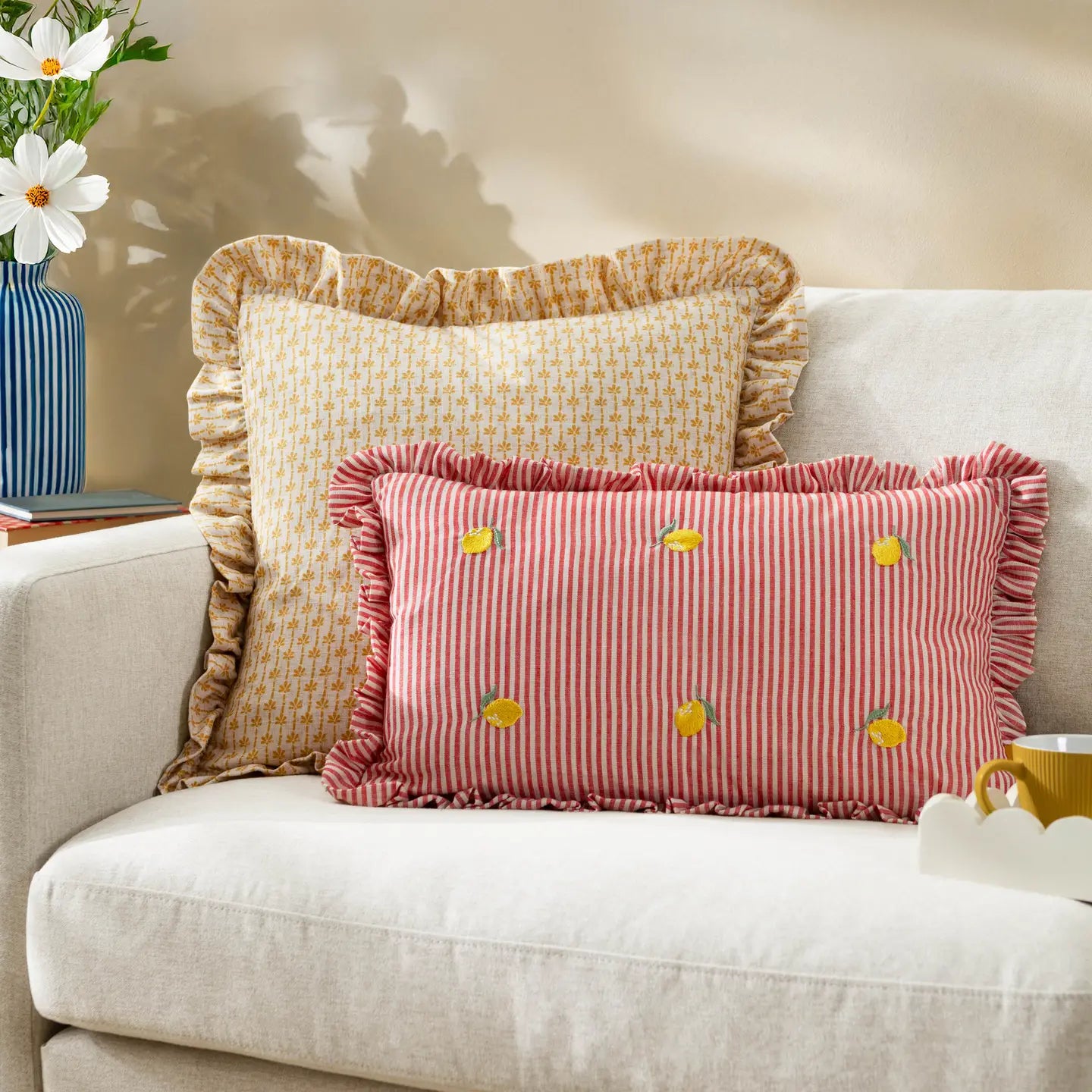 Coussin rectangle 30 x 50 cm - Citrons
