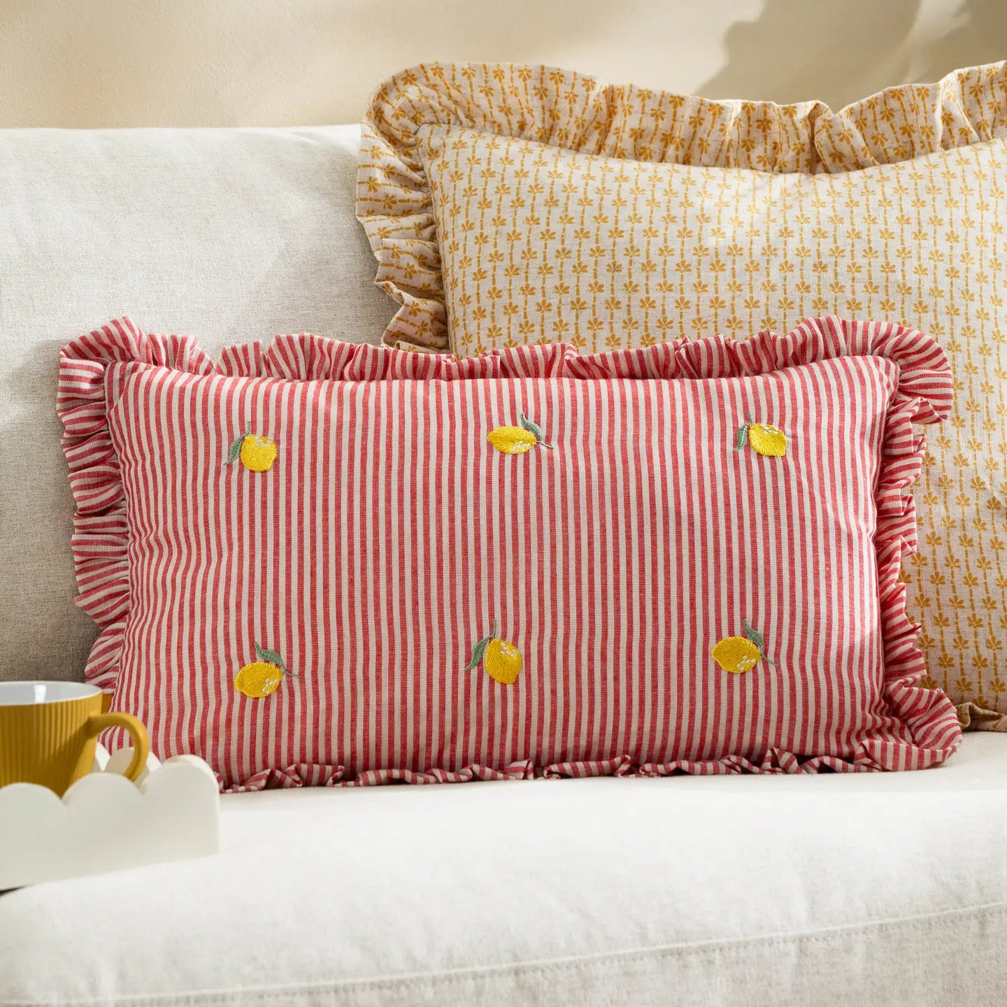 Coussin rectangle 30 x 50 cm - Citrons