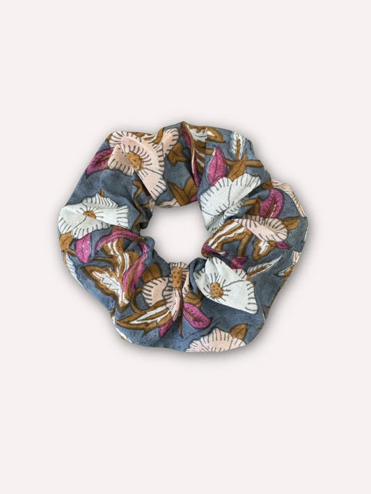 Chouchou scrunchie pour cheveux en tissu indien