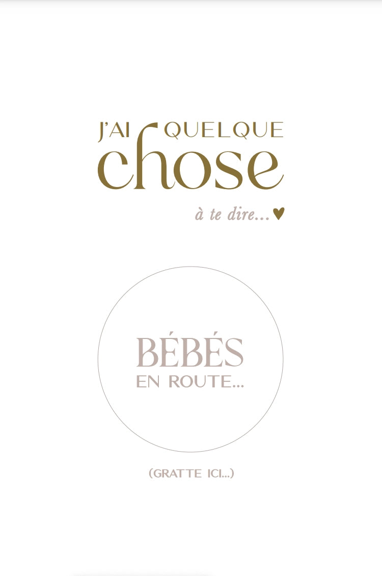 Carte à gratter.. Bébé en route