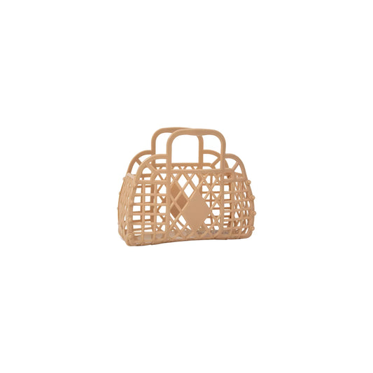 Mini Retro Basket - Latte