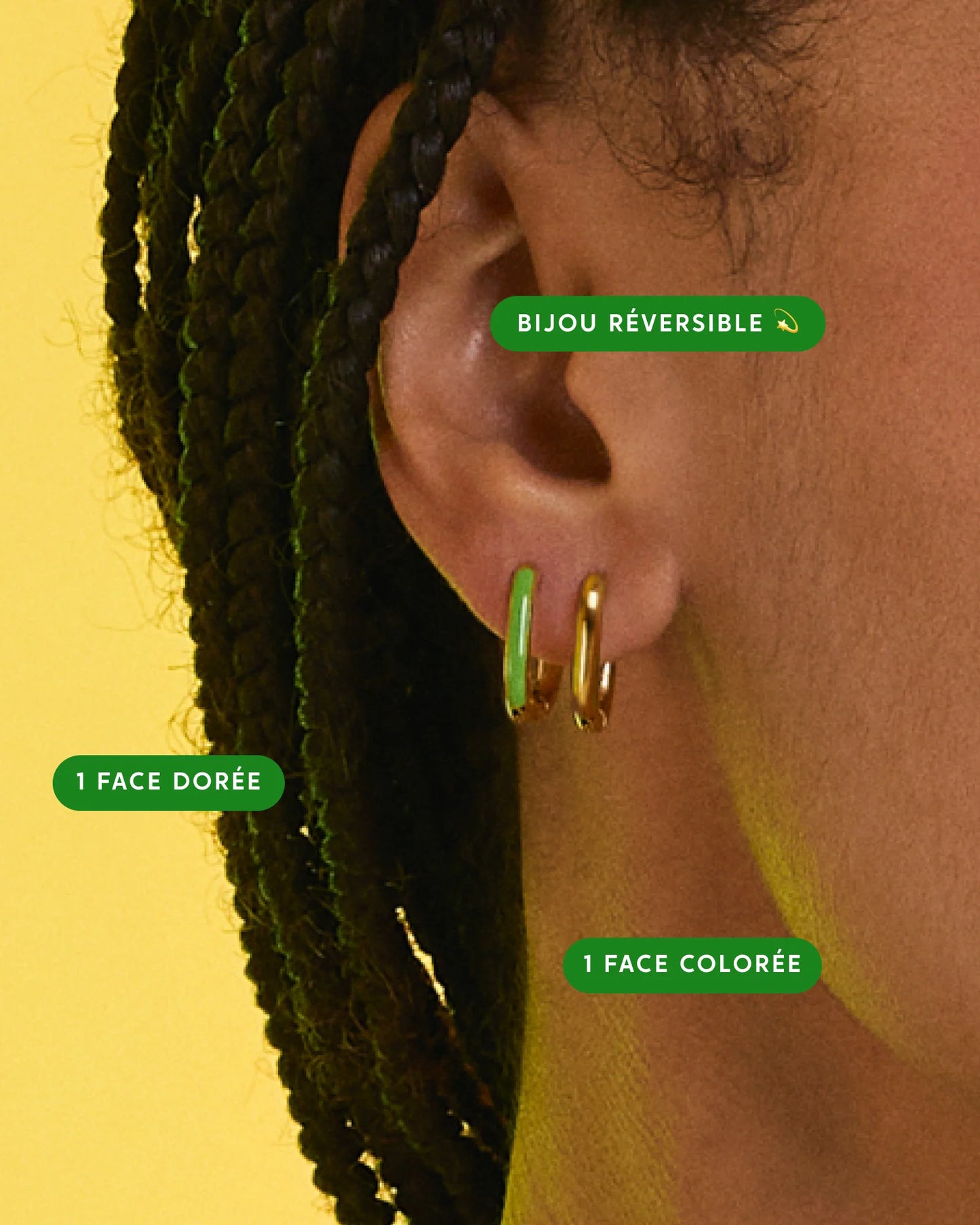 Bougie Bijou Néon Boucles d'Oreilles - Pomme Fizz