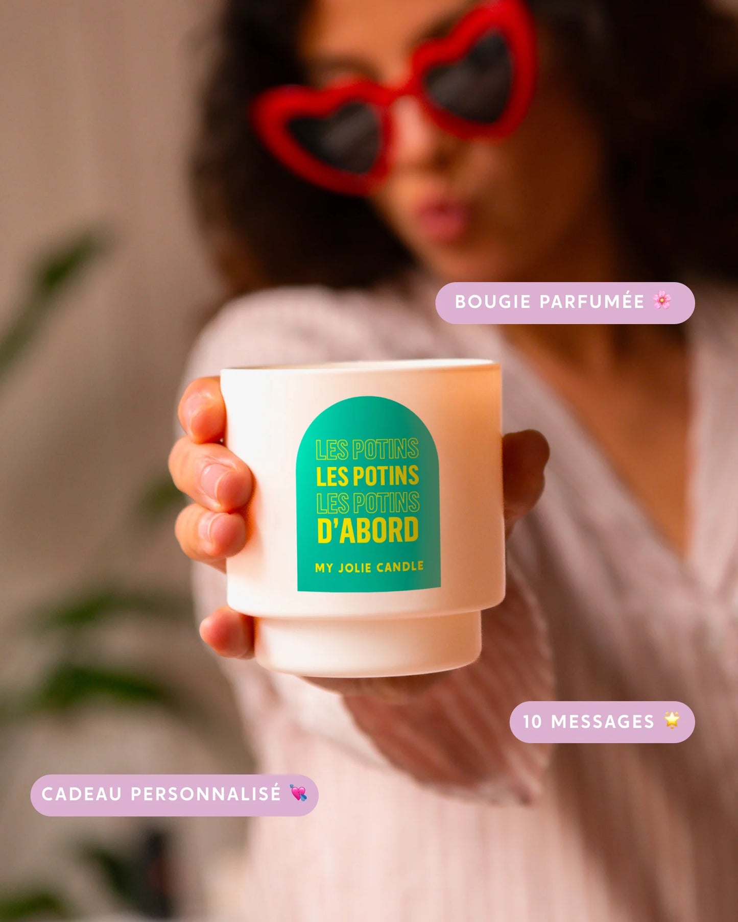 Bougie Parfumée à messages - Les Potins d'Abord