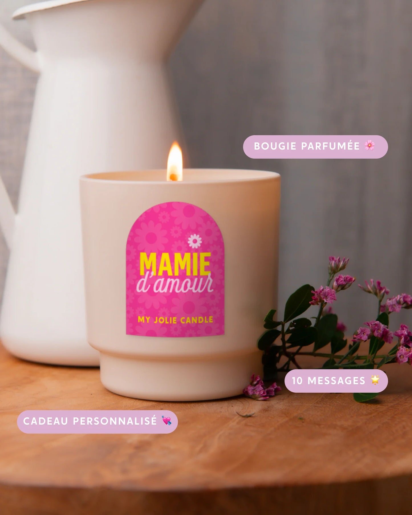 Bougie Parfumée à messages - Mamie d'Amour